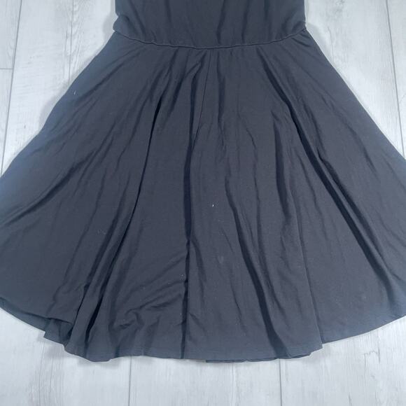 Quince Womens Large Tencel Jersey Fit & Flare Dress Black Basic Sleeveless - Picture 6 of 13